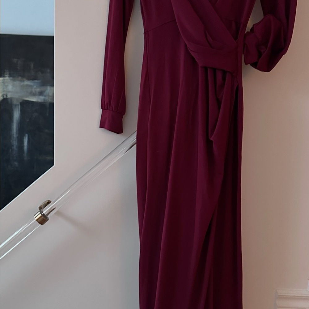 Baltic Born Deep Burgundy Long Sleeve Dress